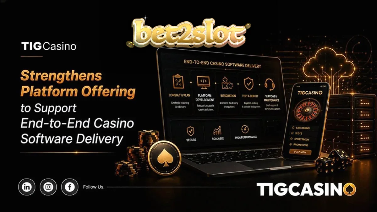 Tampilan antarmuka teknologi kasino modern dengan elemen grafis digital yang futuristik.